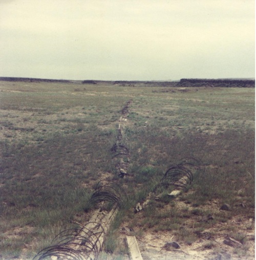 The remains of Oscar Danielson's irrigation pipes lead to his fields and ditches from the site of the Danielson dam.